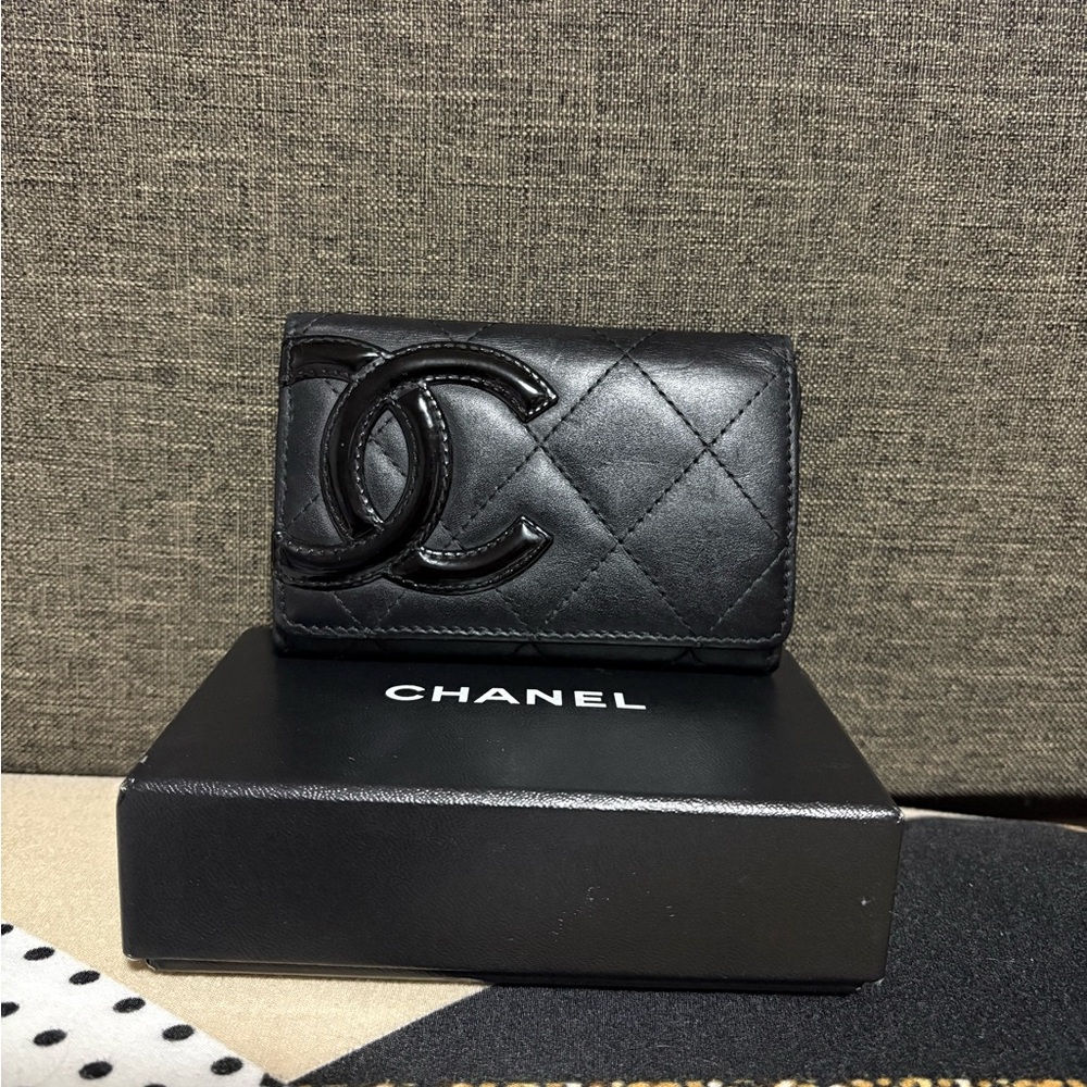Chanel Black Quilted Card Holder